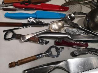 Assorted Lot of Commercial Kitchen & Restaunt Utensils