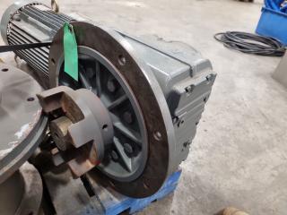 2x 3-Phase Electric Induction Motors + 1x Right Angle Gearbox
