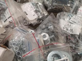 Large Assorted Lot of Fastening Hardware, Bolts, Nuts, Washers & More
