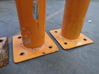 4x Steel Corner Safety Bollards