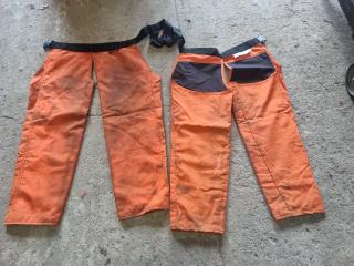 2 Pairs of Clogger Chainsaw Chaps 