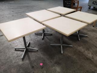 5x Square Cafe Tables