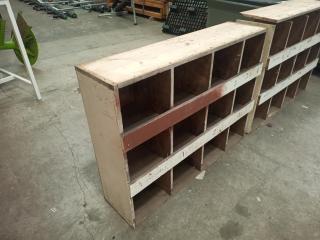 2 Small Workshop Shelving Units