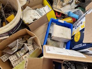 Assorted Building Supplies, Fastening Hardware, & More