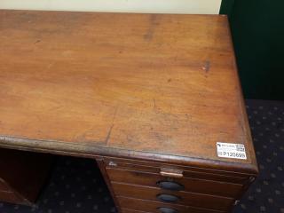 Antique Vintage Wood Office Desk