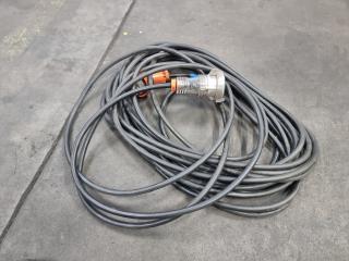 3-Phase 16A Power Cable Lead, 20* Metre Length