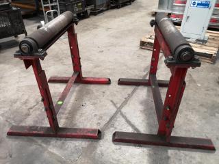 Pair of Heavy Duty Industrial Rollers w/ Stands