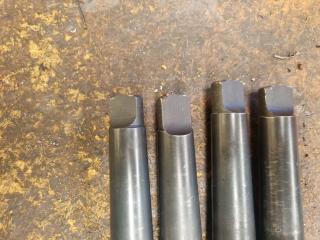 4 Large Morse Taper Drill Bits 