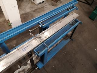 2x Industrial Roller Conveyor Sections