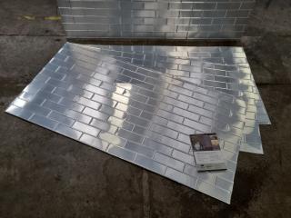 4 x di Rosa Pressed Brick Style Tin Panels