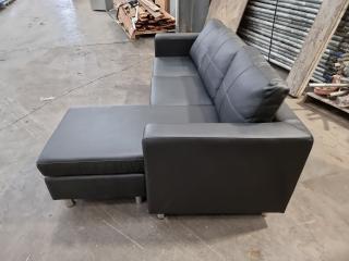Black 3 Seater Couch