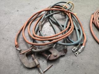 6x Assorted Welding Cable Leads