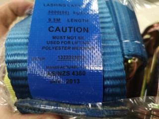 9.5-Metre Blue Ratchet Tiedown, 5-Ton Rating