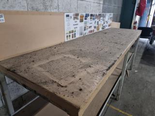 Large Steel & MDF Workshop Table