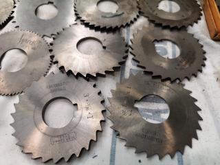 26x Assorted Slitting Milling Cutter Blades, Imperial Sizes