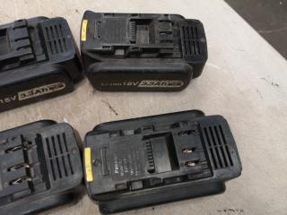 6x Panasonic Li-Ion 18V Power Tool Batteries