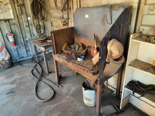 Industrial Steel Workshop Bench