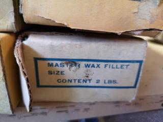 Assorted Lot of Vintage Master Wax Fillet Moulding Strips, Assorted Sizes