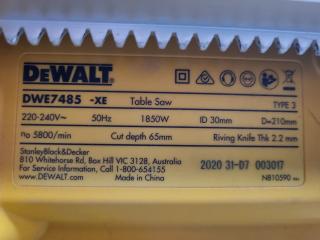 DeWalt Corded 210mm Table Saw DWE7485-XE