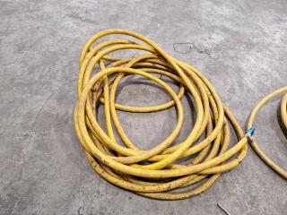 Assortment of Air Hoses and Tools