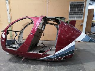 MD 500 Red Helicopter Body, Wrecked