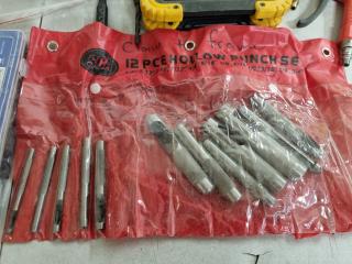 Assorted Hand Tools, Air Tools, Clamps, Drill Accesories, & More