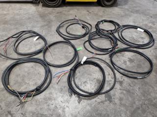 9x Short Lengths of 3-Phase Electrical Cables