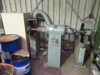 Three Phase Polisher and Cabinet of Wheels