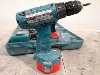 Makita 14.4V Cordless Drill Driver w/ Charger, Case, 2x Batteries
