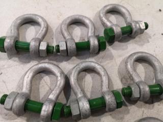 9x 1-Ton & 1x 8.5-Ton Bow Lifting Shackles