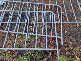 3x 2100mm Galvanised Steel Fencing Sections
