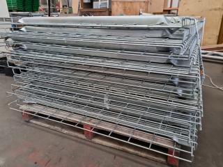 16x Pallet Racking Steel Wire Shelving Panels