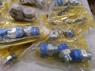 Assorted Lot of Industrial Hydraulic Fittings