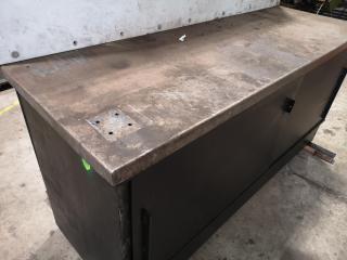 Heavy Duty Steel Topped Workbench