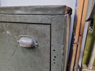 Vintage All Steel Mobile Workshop Cabinet