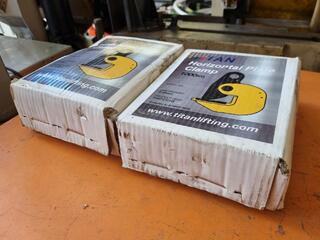 2x Titan Horizontal Plate Clamps, 1000kg Capacity
