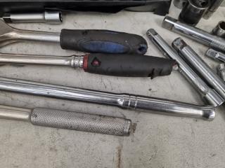 Assorted Socket Sets, Loose Sockets, Wrenches, & More
