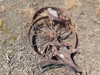 Antique Wagon and Plow Components