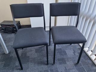 2x Padded Stackable Office Chairs