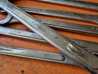 10x Combination Wrenches, Imperial & Metric Sizes