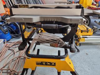 DeWalt 250mm Table Saw w/ Rolling Saw Stand