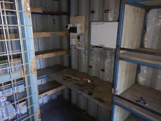 20-Foot Shipping Container Conversion to Worksite Storage Room
