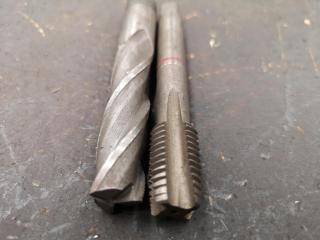 17x Assorted End Mills & Thread Tapers