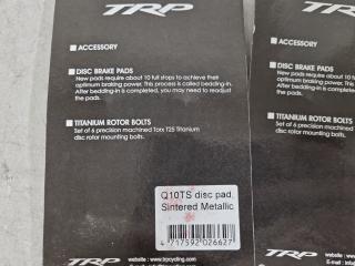 4x Sets of TRP Bike Disk Brake Pads Q10TS