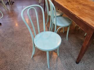 Antique Timber Cafe Table and 6 Chairs