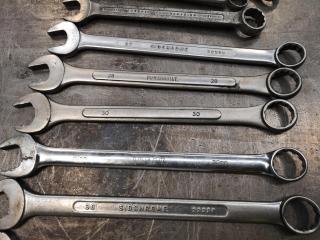 26x Assorted Combination & Box Wrenches