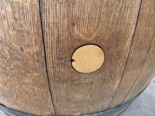 Genuine Wooden Wine Barrel Converted to Storage Unit