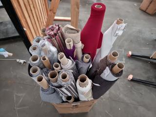 26 Reels of Assorted Upholstery Fabrics