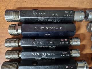 42x Assorted Precision Thread Plug Gauges