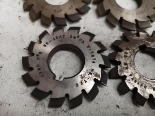 8x Assorted Involute Gear Mill Cutters